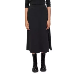 Wholesale ✔️ Maje Jupitto Ribbed Side Lace Midi 👗 Skirt Grey ✔️