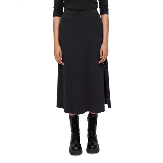 Wholesale βοΈ Maje Jupitto Ribbed Side Lace Midi π Skirt Grey βοΈ 3 Wholesale βοΈ Maje Jupitto Ribbed Side Lace Midi π Skirt Grey βοΈ