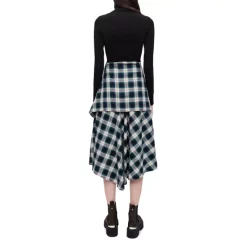 Wholesale 😀 Maje Raprisera Tie Front Flannel 👗 Dress Green 🧨 -Women's dress Shop unnamed file 117