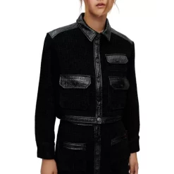 Best Pirce ⌛ Maje Vinili Cropped Jacket Black 🔥 -Women's dress Shop unnamed file 120