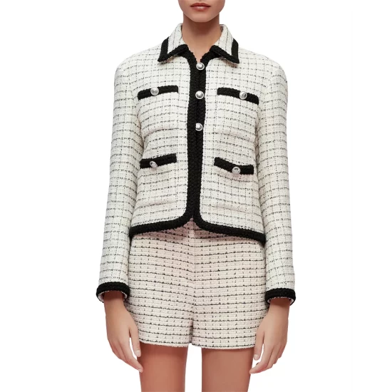 Best deal π Maje Vitalo Tweed Jacket Ecru Black β 3 Best deal π Maje Vitalo Tweed Jacket Ecru Black β