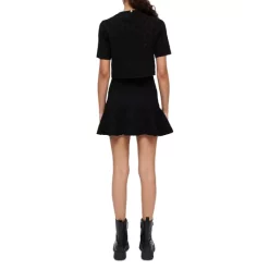 New 🎁 Maje Reve Ruffled Mini 👗 Dress Black 😉 -Women's dress Shop unnamed file 14