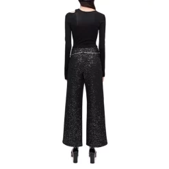 Coupon 🛒 Maje Pirosele Wide Leg Pants Black 🌟 -Women's dress Shop unnamed file 153