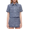 Budget 🎁 Maje Colly Button Front Blouse Blue 🥰 -Women's dress Shop unnamed file 197