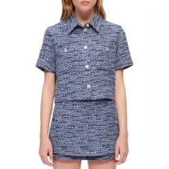 Budget 🎁 Maje Colly Button Front Blouse Blue 🥰