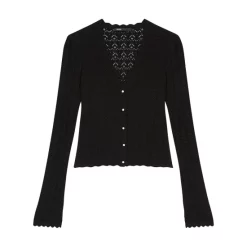 Coupon 🔔 Maje Mimoselle Cropped Sweater Black ✔️ -Women's dress Shop unnamed file 22