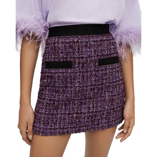 New π Maje Jifeld Tweed π Skirt Purple π₯° 6 New π Maje Jifeld Tweed π Skirt Purple π₯° - Image 4