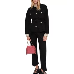 Deals 😍 Maje Giface Belted Jacket Black 🤩 -Women's dress Shop unnamed file 238