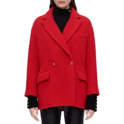 Top 10 🌟 Maje Giloge Double Breasted Midi Jacket Red ✔️