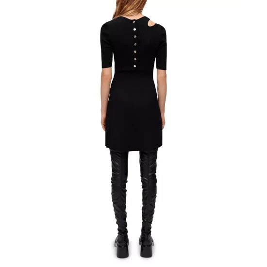 Hot Sale π Maje Riviana Cutout Knit π Dress Black π 4 Hot Sale π Maje Riviana Cutout Knit π Dress Black π - Image 2