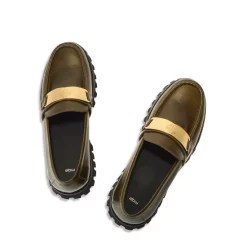 Flash Sale 🎁 Maje 👩 Women's Platform Lug Sole Loafers Khaki ✔️ -Women's dress Shop unnamed file 258