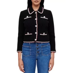 Brand new 🌟 Maje Muscado Collared Cardigan Sweater Black ✔️