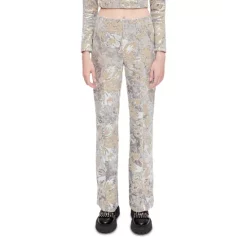 Top 10 π Maje Paneli Velvet Floral Sequined Pants Silver π