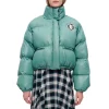 Outlet ✔️ Maje Gazele Quilted Mock Neck Jacket Green 😀 -Women's dress Shop unnamed file 278