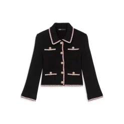 Brand new 🌟 Maje Muscado Collared Cardigan Sweater Black ✔️ -Women's dress Shop unnamed file 29