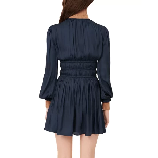 Promo π Maje Riane Satin Mini π Dress Navy π 4 Promo π Maje Riane Satin Mini π Dress Navy π - Image 2