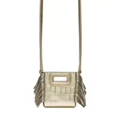 Flash Sale π Maje Case Mini Embossed Metallic Leather Crossbody Gold π