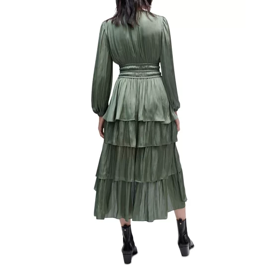 Outlet β¨ Maje Riastuds Ruffled π Dress Khaki π 4 Outlet β¨ Maje Riastuds Ruffled π Dress Khaki π - Image 2