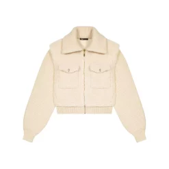 Brand new 🔔 Maje Belio Furry Ecru Jacket 🎉 -Women's dress Shop unnamed file 362