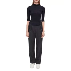 Brand new 🌟 Maje Manuello Ribbed Mock Neck Lace Up Sweater Grey ✨