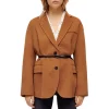 Budget 👍 Maje Galarover Belted 🧥 Coat Tobacco 🧨 -Women's dress Shop unnamed file 403