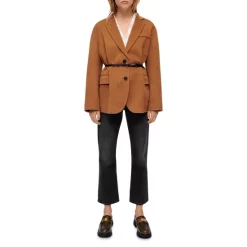 Budget 👍 Maje Galarover Belted 🧥 Coat Tobacco 🧨 -Women's dress Shop unnamed file 404