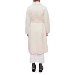 Promo 👏 Maje Gwendal Belted Wool Blend 🧥 Coat Ecru ✔️ -Women's dress Shop unnamed file 407