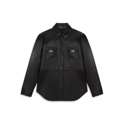 Best Pirce 🥰 Maje Chimori Leather Oversized Jacket Black 🤩 -Women's dress Shop unnamed file 416