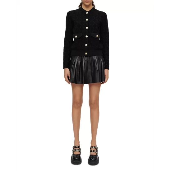 Promo π― Maje Monserra Mock Neck Cardigan Black π― 4 Promo π― Maje Monserra Mock Neck Cardigan Black π― - Image 2