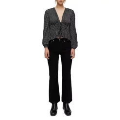 Buy ✔️ Maje Lianito Polka Dot Ruffled Blouse Clover Dot ⌛ -Women's dress Shop unnamed file 433