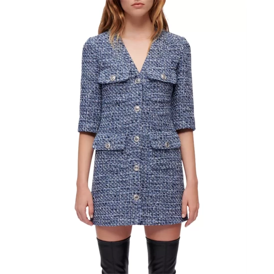 Best deal π Maje Rollye Tweed Mini π Dress Blue π₯° 3 Best deal π Maje Rollye Tweed Mini π Dress Blue π₯°