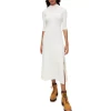 Best reviews of 🔥 Maje Rullya Turtleneck Side Slit Midi 👗 Dress Ecru 🤩 -Women's dress Shop unnamed file 472