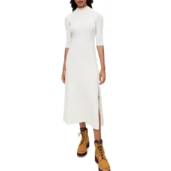 Best reviews of 🔥 Maje Rullya Turtleneck Side Slit Midi 👗 Dress Ecru 🤩