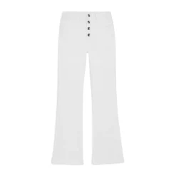 Hot Sale 👍 Maje Passiona High Rise Flare 👖 Jeans In White 🎉 -Women's dress Shop unnamed file 479