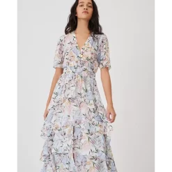 Best reviews of 👍 Maje Ruffled Asymmetrical Maxi 👗 Dress White 🥰 -Women's dress Shop unnamed file 485