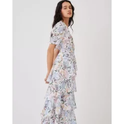 Best reviews of 👍 Maje Ruffled Asymmetrical Maxi 👗 Dress White 🥰 -Women's dress Shop unnamed file 486