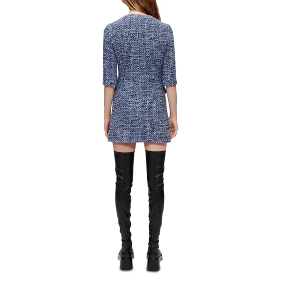 Best deal π Maje Rollye Tweed Mini π Dress Blue π₯° 6 Best deal π Maje Rollye Tweed Mini π Dress Blue π₯° - Image 4