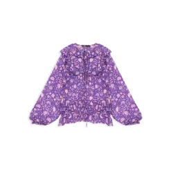 Brand new 🎁 Maje Loleta Dahlia Printed Top Purple ⌛ -Women's dress Shop unnamed file 494