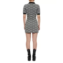 Outlet ❤️ Maje Risola Patterned Fitted 👗 Dress Black White 👏 -Women's dress Shop unnamed file 497