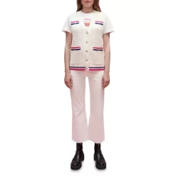 Best Pirce ⭐ Maje Martingale Sweater Vest Ecru 🔥 -Women's dress Shop unnamed file 509