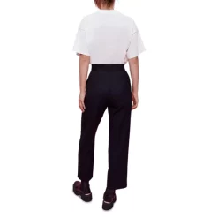 Deals 😀 Maje Pilena Pinstriped Straight Leg Pants Black 😉 -Women's dress Shop unnamed file 537