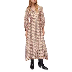 Deals π Maje Rogeo Printed π Dress Tiles Ecru π