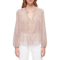 Discount β¨ Maje Lipege Printed Jacquard Top Tiles Ecru π