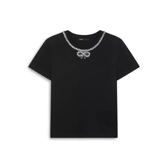 Buy ❤️ Maje Topala Rhinestone Tee Black ✔️ 5 Buy ❤️ Maje Topala Rhinestone Tee Black ✔️ - Image 3