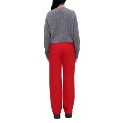 Hot Sale ❤️ Maje Marbre Round Neck Sweater Grey 🤩 -Women's dress Shop unnamed file 565