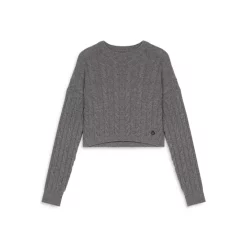 Hot Sale ❤️ Maje Marbre Round Neck Sweater Grey 🤩 -Women's dress Shop unnamed file 566