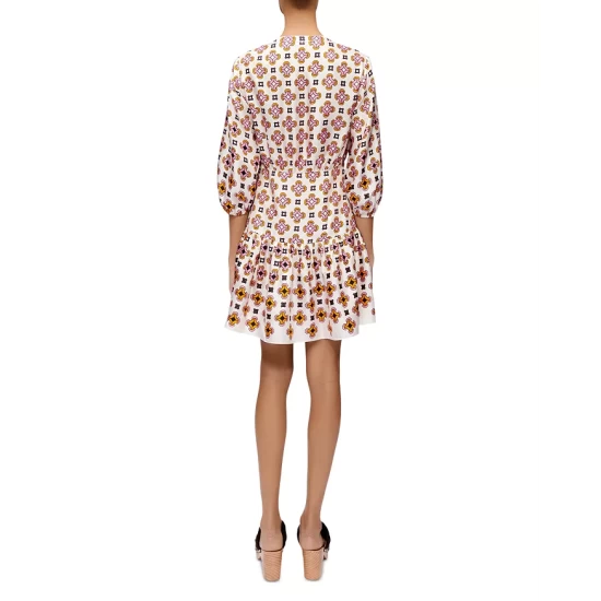 Cheap π₯ Maje Romea Printed Silk π Dress Tiles Ecru π 4 Cheap π₯ Maje Romea Printed Silk π Dress Tiles Ecru π - Image 2