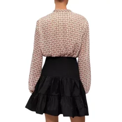Best Sale 🥰 Maje Jun Smocked Mini 👗 Skirt Black 🌟 -Women's dress Shop unnamed file 593