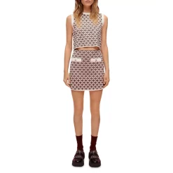 Outlet 🧨 Maje Jolila Jacquard Mini 👗 Skirt Tiles Ecru 🔔 -Women's dress Shop unnamed file 600