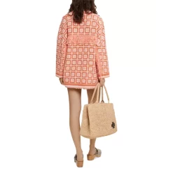 New 🤩 Maje Fringe Trim Crochet Cardigan Orange 🎉 -Women's dress Shop unnamed file 605